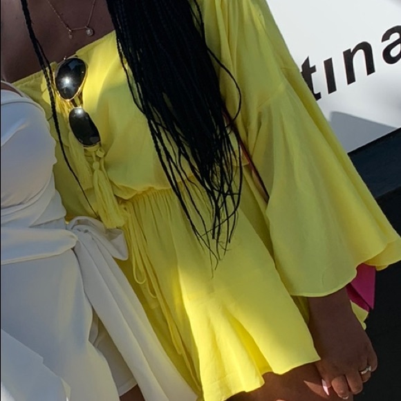 Yellow Flowy Romper - Picture 1 of 2